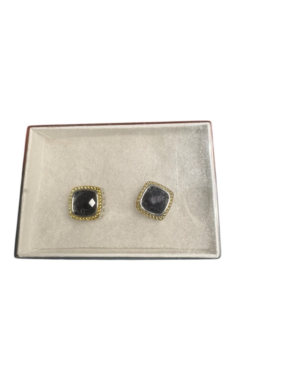 Two Tone Black Onyx Earrings